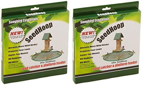 Songbird Essentials (2 Pack) Seed Hoop Seed Catcher & Platform Feeder (24-Inch Diameter)