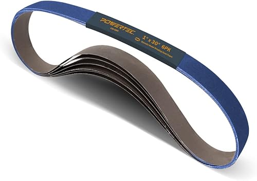 POWERTEC 413012Z-6 Cinturones de lija de 10 x 300in 120 grano zirconia metal pulido arena papel  6 unidades