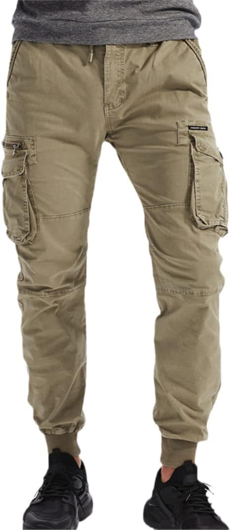 Mens Tactical Cargo Pants Casual Cotton Joggers Military Pants Male Hip Hop Army Trousers