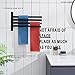 KOKOSIRI Bathroom Towel Bars Swivel Towel Rails Matte Black Swing Out Hand Towel Holder 4-Arm for Bath Kitchen Wall Stainless Steel B5007BK-A4