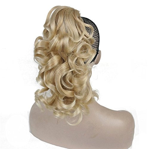 Aimole Curly Ponytail Extension Hair Piece Claw Medium Long 12 inches Clip In/On Synthetic Hair Extensions(24BT613)