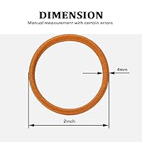 Vista 2 de 150 ligas elásticas para el cabello, bandas coloridas para cola de caballo de 0.157 pulgadas, banda elástica de 2 pulgadas de diámetro para cabello