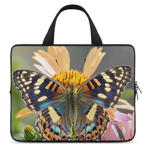 Housse ordinateur portable à poignée papillon pour travailler au café ou en voyage