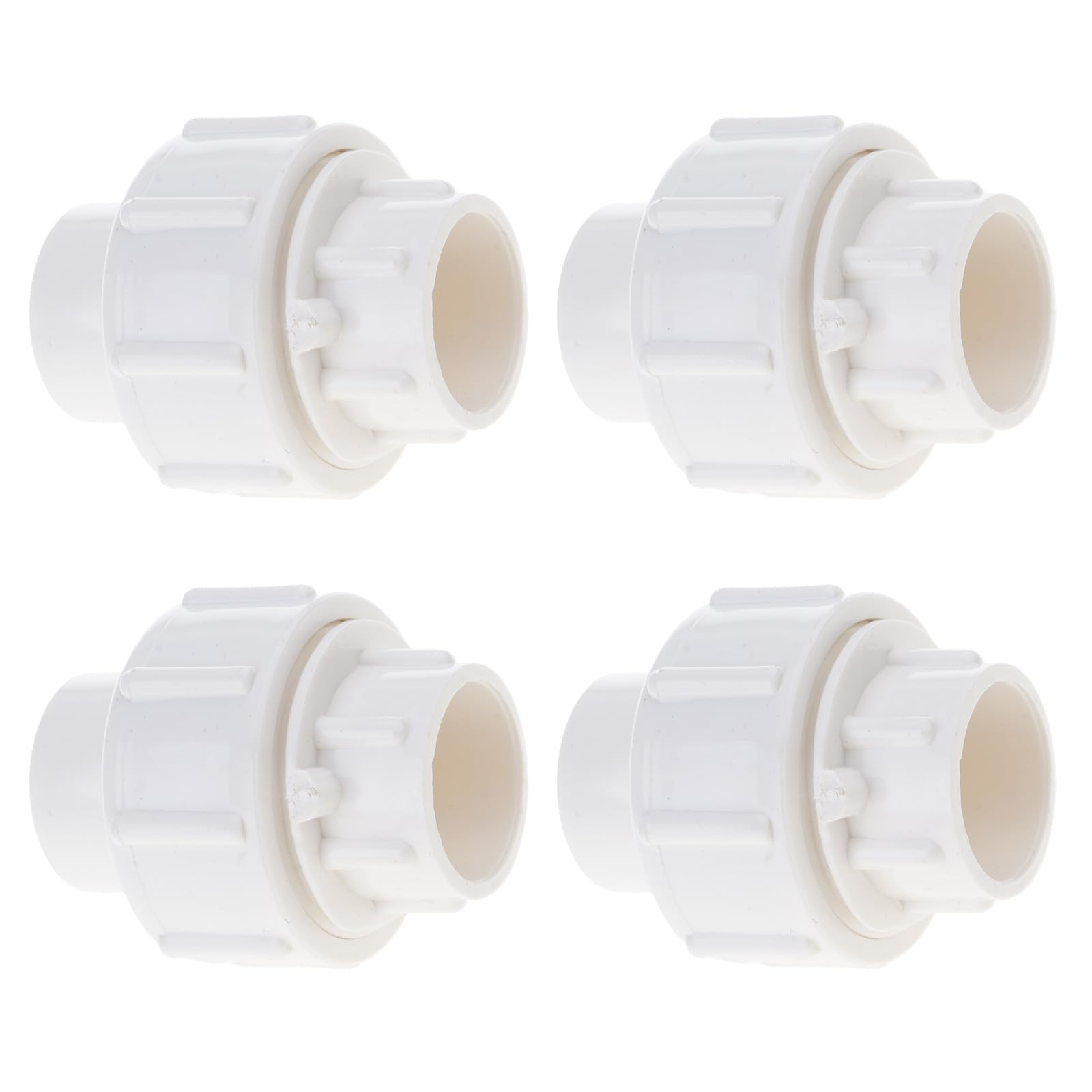 Buxuaaaa 20Mm 4Pcs Pvc Union Coupling Leakproof Fittings For Aquarium, Garden Irrigation & High Pressure Water Systems Garden Irrigation Water Pipe Fittings