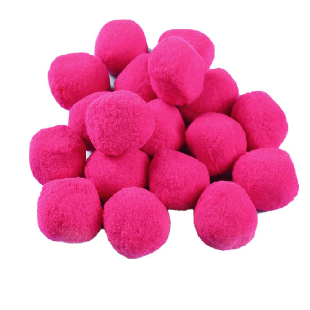 TOAOB 30 stuks 5 cm Groot Pompons Pluizige Pompons Ballen Wit Pompoms voor doe-het-zelf Ambachten Decoraties