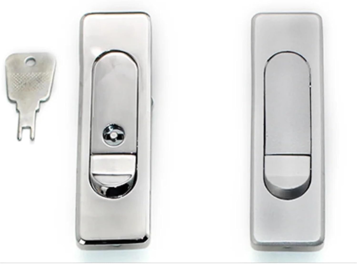 AB509 Zinc Alloy Steel Cabinet Plane Lock 88.5x26.5mm Mailbox Flat Cabinet Lock Industrial Distribution Box Plane Lock 1Pcs(with Key)