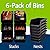 ReadySpace Plastic Containers for Organizing and Storage Bins for Closet, Kitchen, Office, Garage or Pantry Organization, Stackable Bins, Large (14.8" x 8" x 7"), 6-Pack, Black