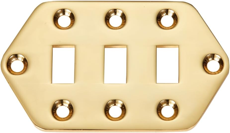 Dopro Guitar Control Plate Kit Upper Control Plate Lower Control Plate and Pickup Selector Switch Plate for Jaguar Guitars Black