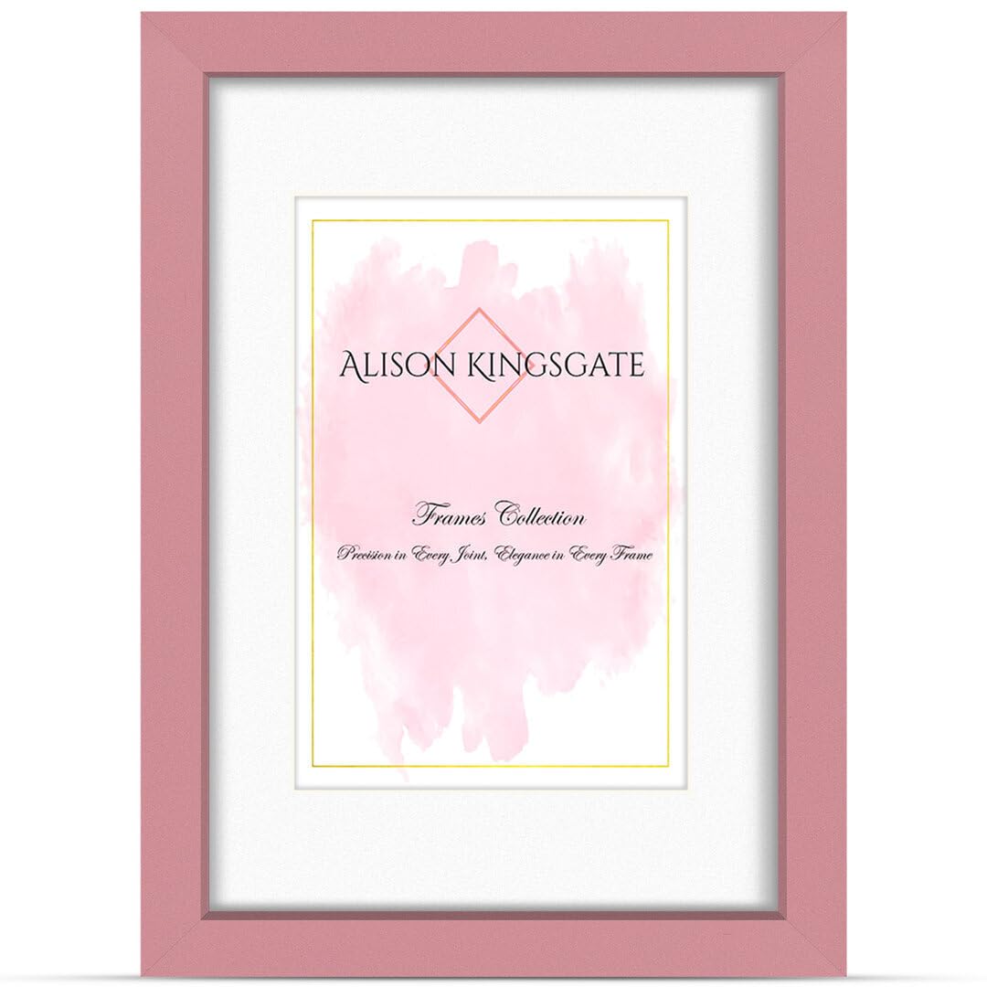 Alison Kingsgate A4 Pink Picture Frame with Mount for A5 Photos