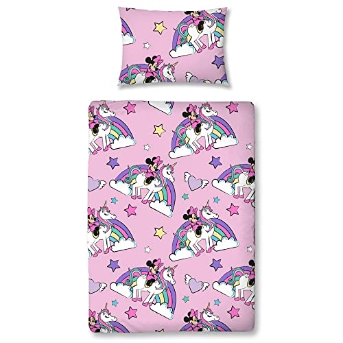MinnieMouse Believe Junior Toddler Duvet Cover and Pillowcase Set Unfilled Covers