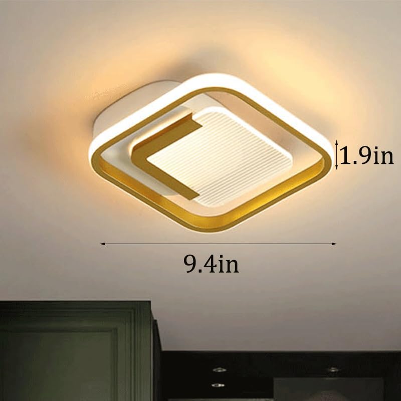 Plafonniers à lumière variable 3 couleurs avec abat-jour carré