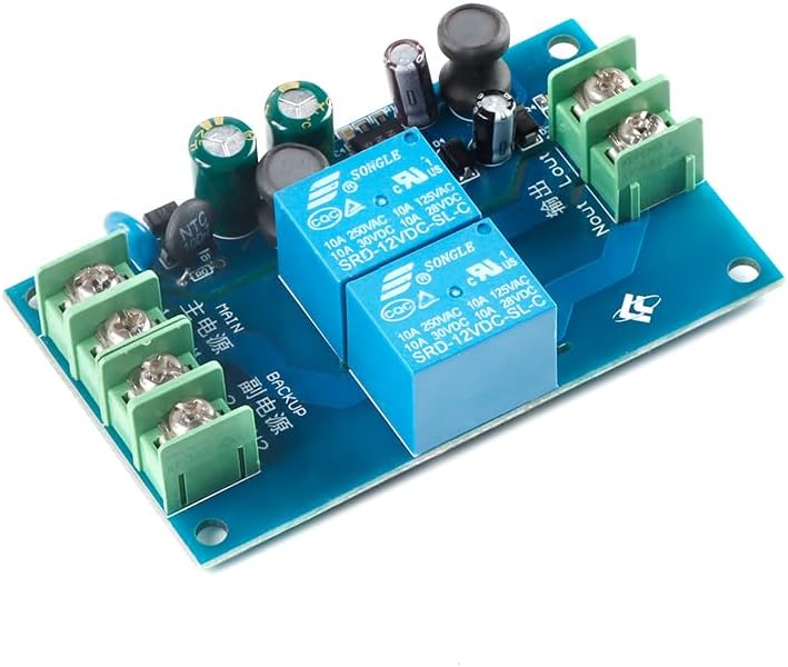 2PCS 2 Channel Automatic Power Switching Module Automatic Emergency Power Supply Module Switch Dual Power Supply Module AC 90-240V 10A Backup Battery Switch Controller Module