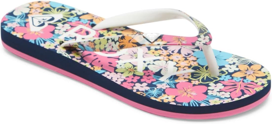 Roxy Girl's Pebbles Flip Flop - Comfortable Sandals