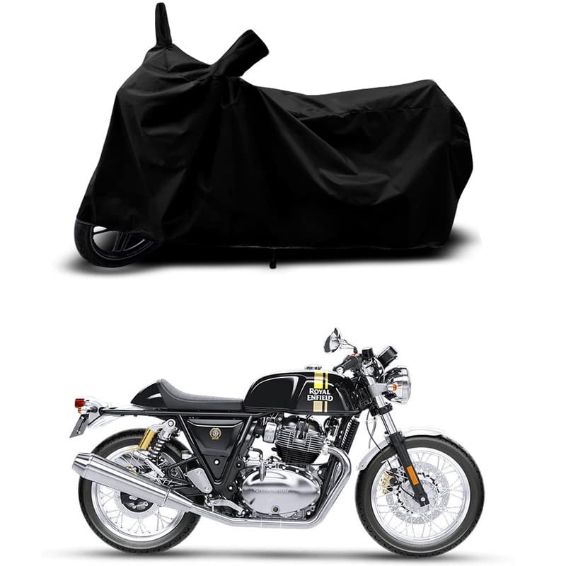 Image of 100% Scratchproof /UV-Rays /Heat Protection /Birds Dropping /Water Resistant /Dust Proof /Waterproof /Bike Scooty Two Wheeler Body Cover Compatible for Continental GT 650 Storm All Varient[Black]