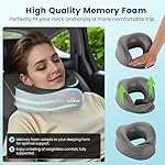 Upgraded Travel Neck Pillow Airplane- 360° Support Travel Pillows for Airplanes, Stocking Stuffers Gifts for Travellers With Eye Mask & Earplugs, Portable Carry Bag for Long Flights|Travel Essentials - Image 5