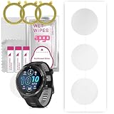 apgo 3x Hydrogel Ultra-Clear Screen Protector per Garmin Forerunner 965, pellicola idrogel, flessibile, morbida TPU con strato di posizionamento di facile installazione