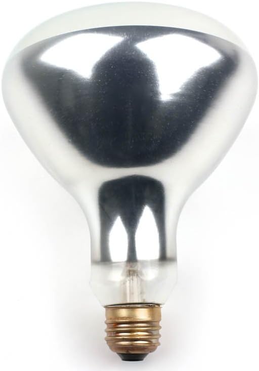 Bulbrite 250W 130V BR40 Safety Coated Heat Lamp, Not for use Near Birds