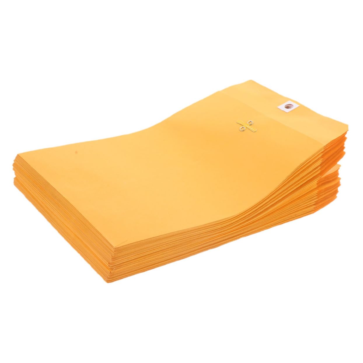 Enveloppe à Fermoir 100 Pièces en Papier Kraft Jaune, Format Mini
