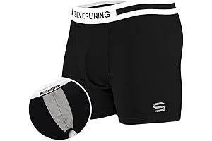 E M F Blocking Underwear for Men: Boxer Briefs with Anti-Odor Silver...