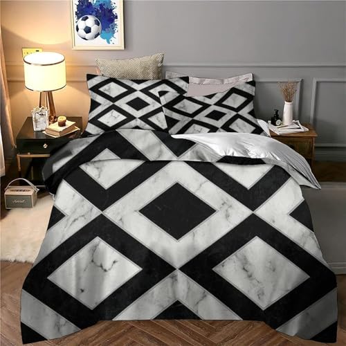 Parure de lit 3D géométrique 140x200 microfibre pour lit simple enfant - 6