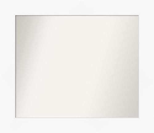 Amanti Art Espejo de baño blanco para sobre el fregadero, 26 x 30 pulgadas, espejo de tocador rectangular blanco, marco de madera moderno medio, se
