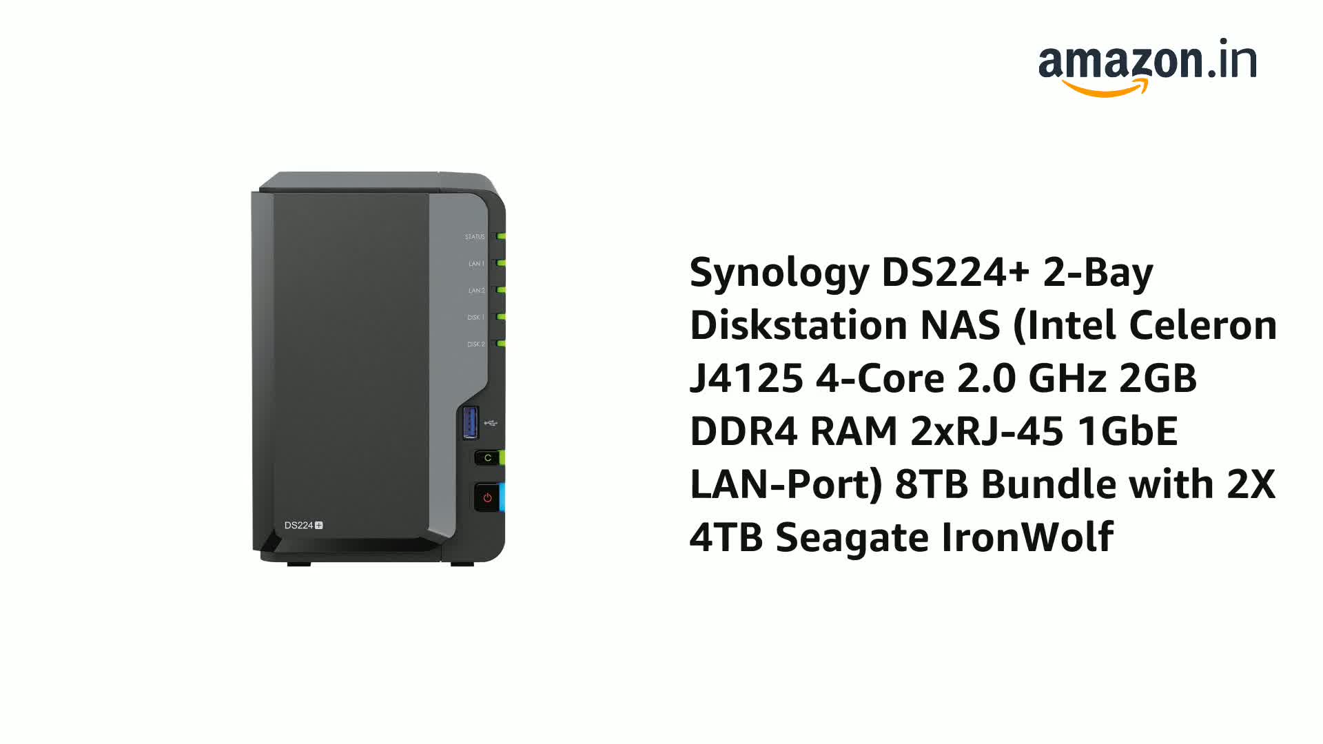 SynologyDS224+ /メモリ 4GB USB LANアダプター セット Amazon.co.jp
