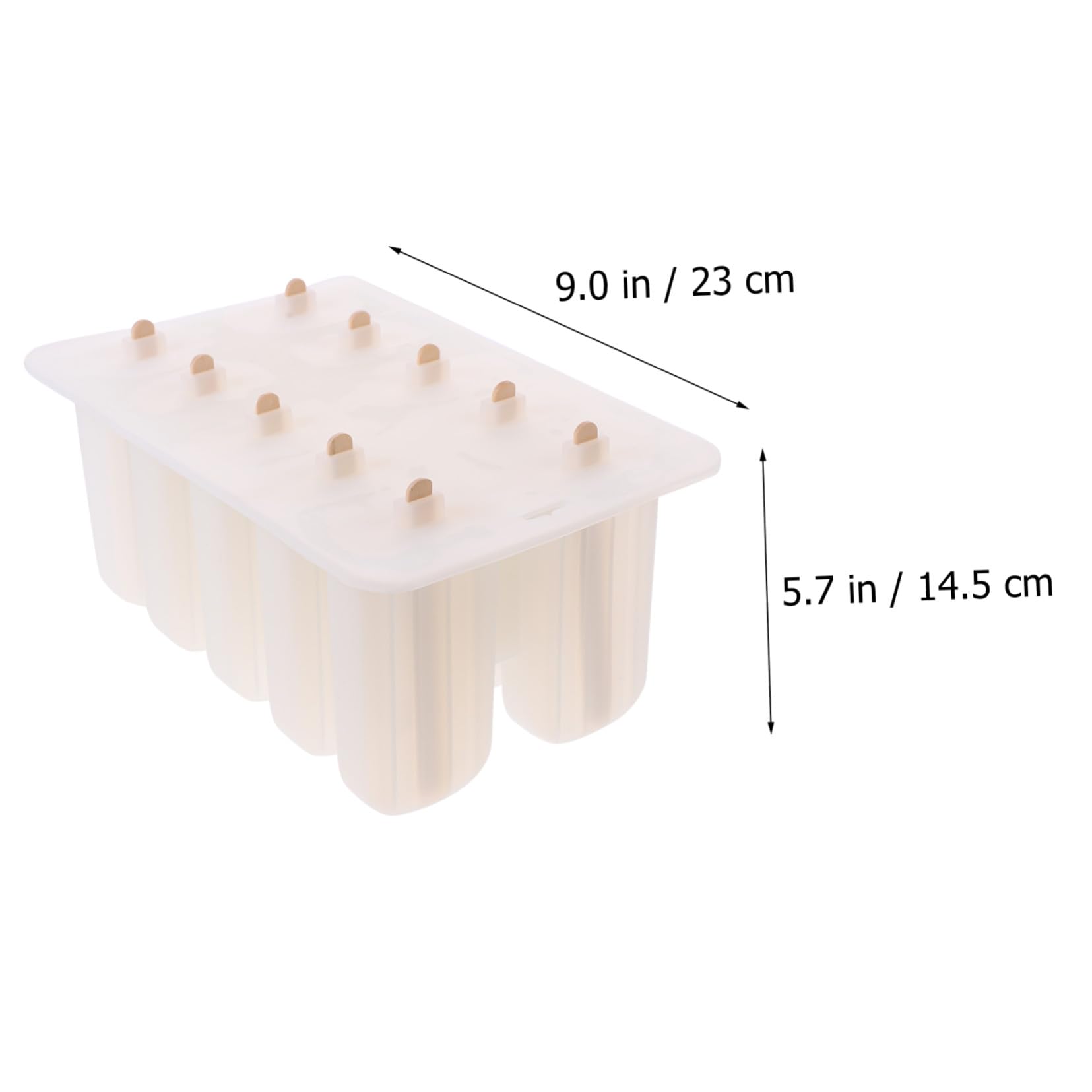 VALICLUD Moule à Glace en Silicone Glaces Maison avec 10 Cavités, Facile à Démouler et Rangement Pratique, pour L'été DIY Couleur Aléatoire