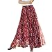 Produktbild Nobrand langer Chiffon-Rock mit hoher Taille im Frühling und Herbst Gr. 44, rot