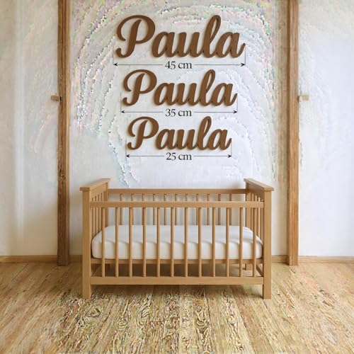 Miniatura 7 de Various Nombre Personalizada Decorativo Infantil De Madeta Natural De Mdf Y Contrachapado Eligetamaño Para Habitación Dormitorio De Niño, Niña, Regalo Nacimiento, Bautizo, Comunión, Aniversario.