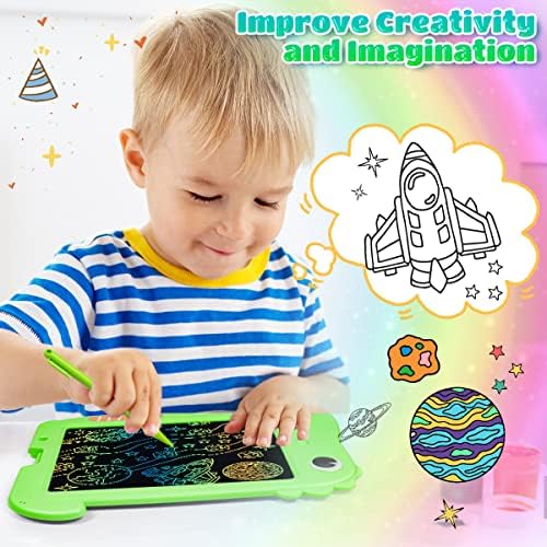LCD Writing Tablet Kids, 10 inch Colorful Screen Drawing Tablet, Educational Doodle Pad for Toddler, Travel Toys for 3 4 5 6 7 Year Old Boys Girls Gifts