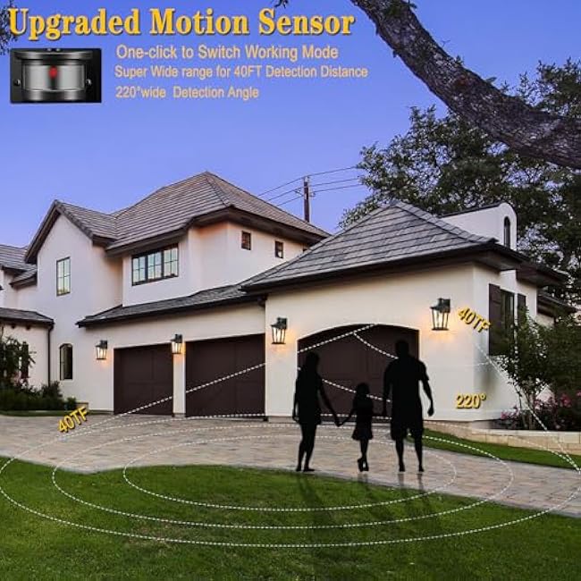 Dusk to Dawn Outdoor Light,Front Door Lights, Porch Light,Outdoor House Lights Wall Mount,Exterior Light Fixture,Exterior Wall Lantern