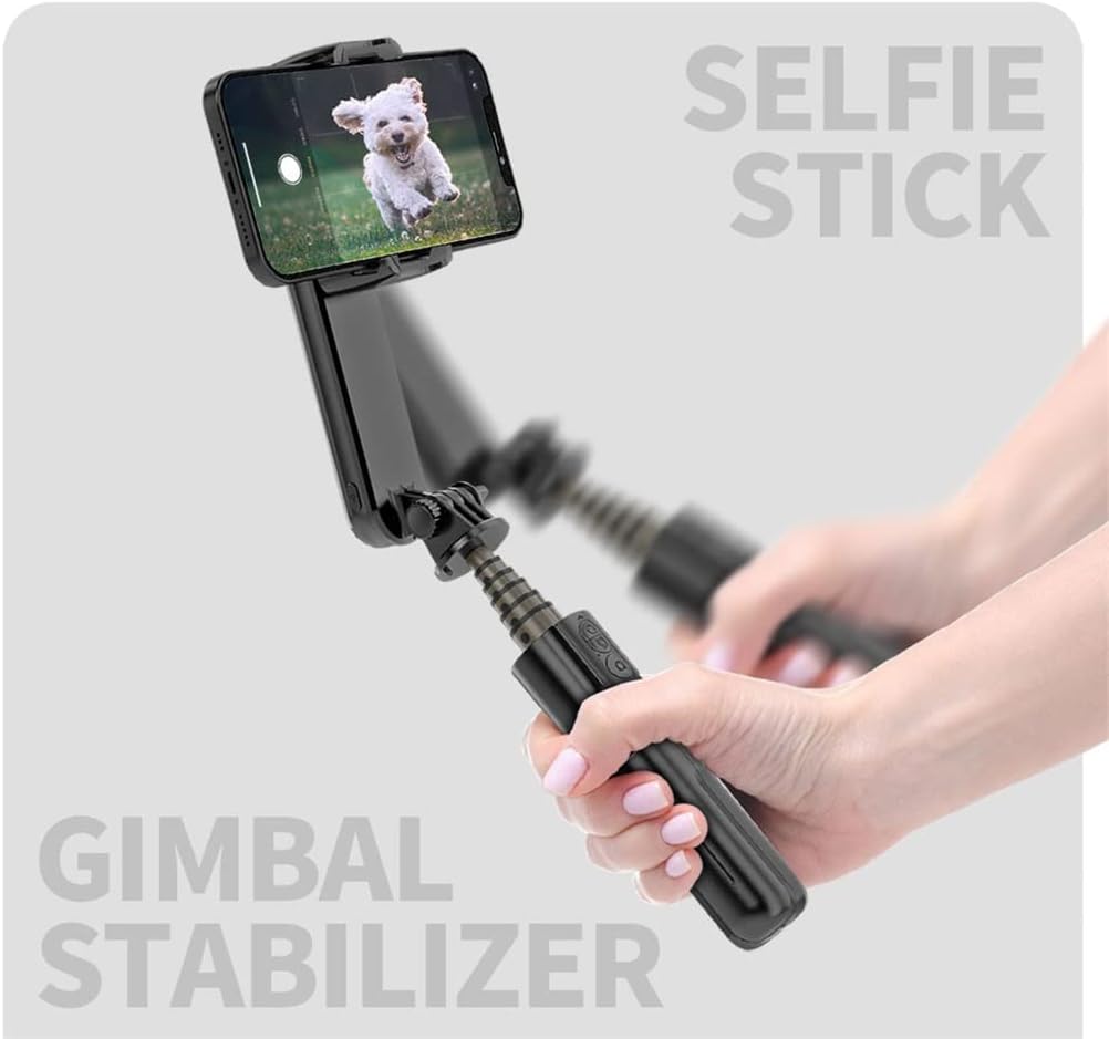 JSEIAJB Gimbal Stabilizer Selfie Stick Tripod with Fill Light Remote for Cell Phone iOS Smartphone