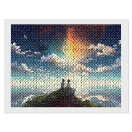 Kit peinture diamant 5D Anime Sky 30x40 cm broderie diamant fait main pour adulte débutant