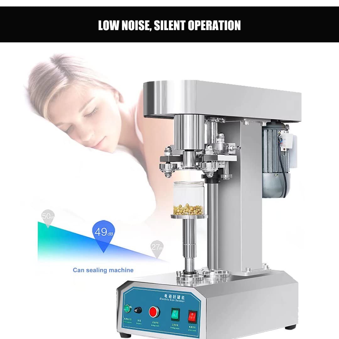 Sigillatrice per tazze, sigillatrice automatica per lattine con interruttore a pedale, altezza di tenuta 39-200 mm per sigillare lattine rotonde e di carta