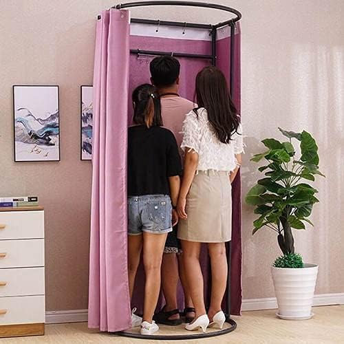 Cabine d'essayage portable avec rideau occultant pour boutique de vêtements