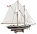 SAILINGSTORY Wooden Sailboat Model Ship Bluenose 1/110 Scale Replica Schooner Sailboat Decor Small