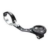 Bike Out Front Combo Mount for Garmin Edge Wahoo Elemnt&Bolt&comma;Mini Bryton Rider Stages Dash Handlebar Universal Computer Mount for Gopro&comma; Bicycle Light&lpar;Black Sliver&rpar;