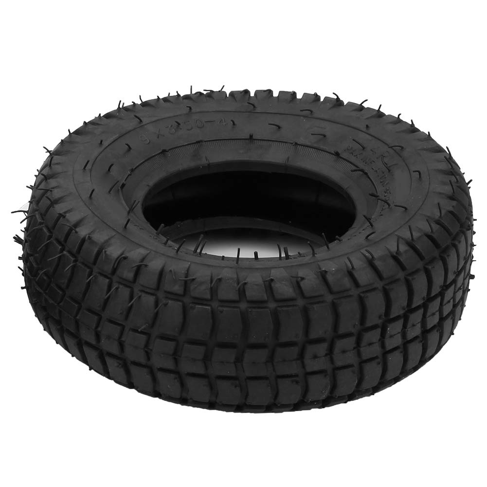 Pneumatico per Scooter, gomma di alta qualità resistente presa eccellente sicuro, Pneumatico per Scooter Elettrico, per scooter elettrico, Nero, 9X3.50-4
