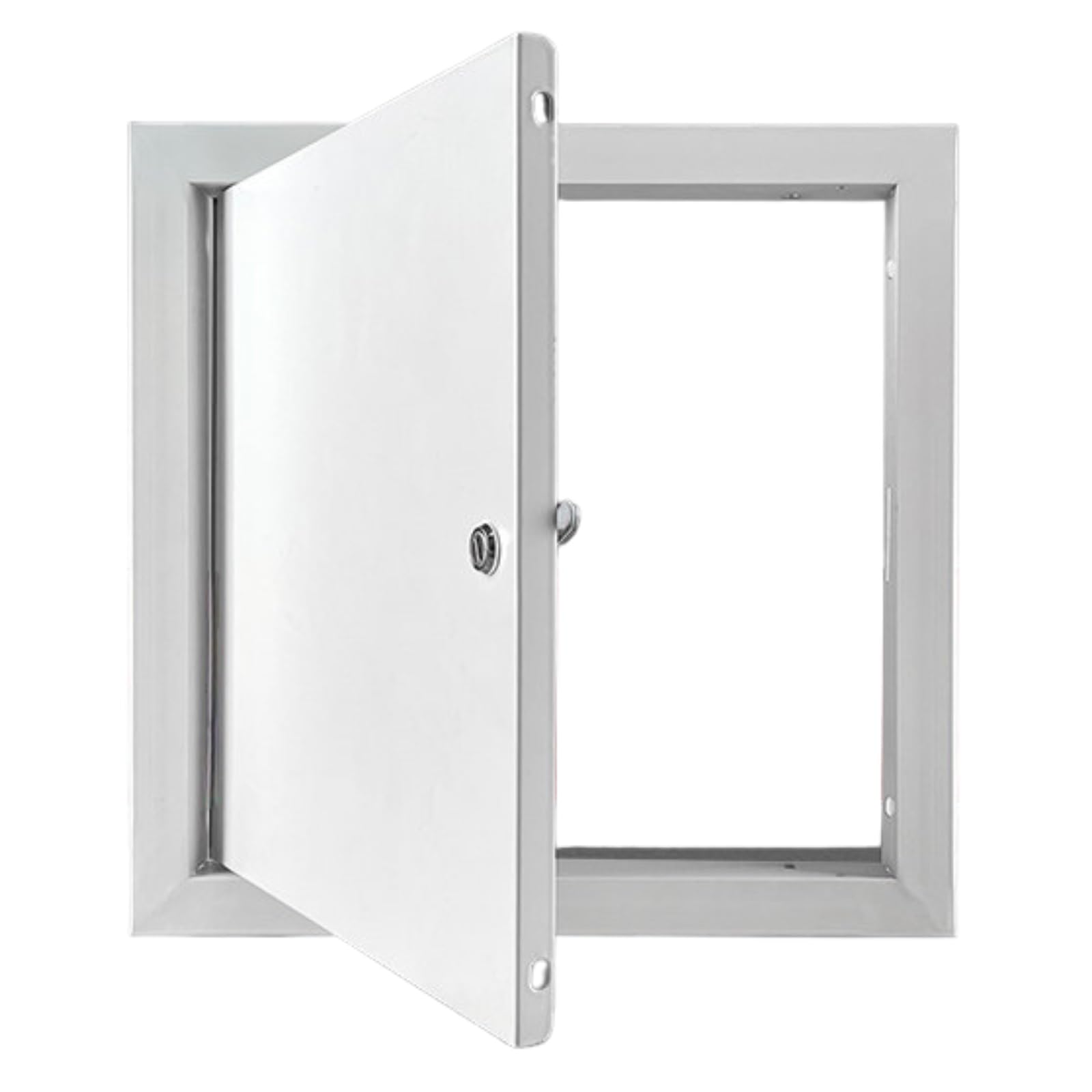 Aluminum Access Panel 400x400mm, Lockable Inspection Hatch for Ceiling & Wall, Secure Metal Access Panel with Key Lock for Electrical, Plumbing & HVAC Service(White,60x75cm)