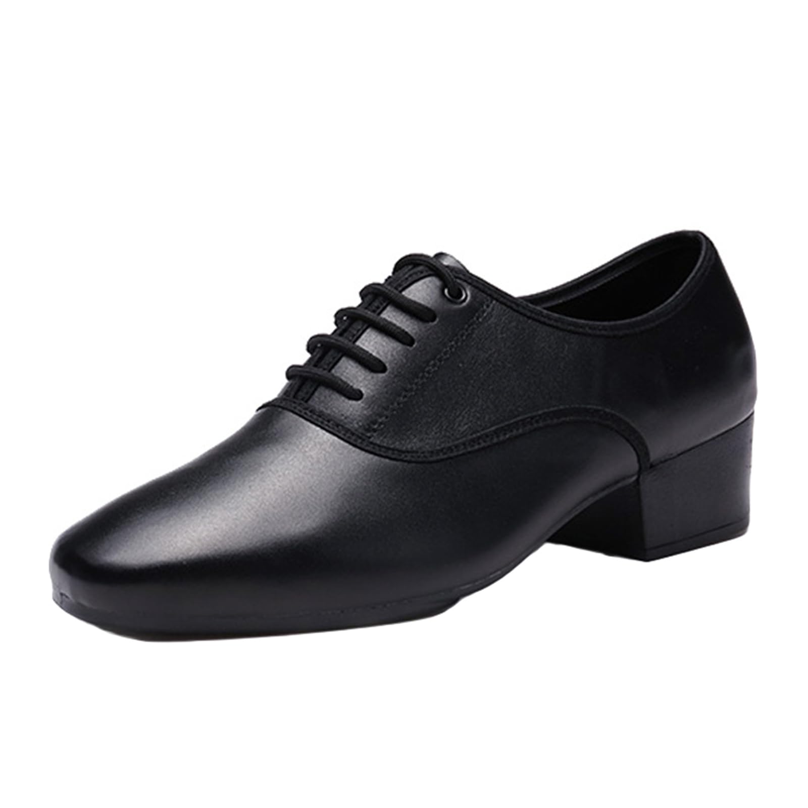 Scarpe da Ballo Latino Uomo Tacco Alto Suola Pelle Salsa Valzer Carattere