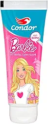 Condor, Creme Dental Infantil Júnior Barbie, Com Flúor, Sabor Bubblegum, Bisnaga com 100G