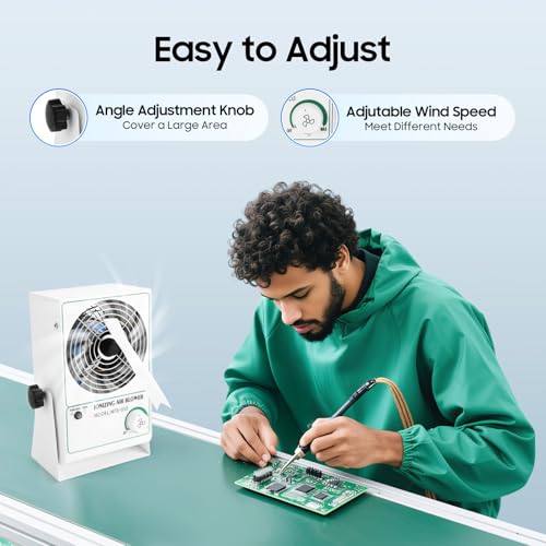 Ventilador Ionizador Bacocoo 110V 25W Ajustable Blanco y Negro miniatura 3