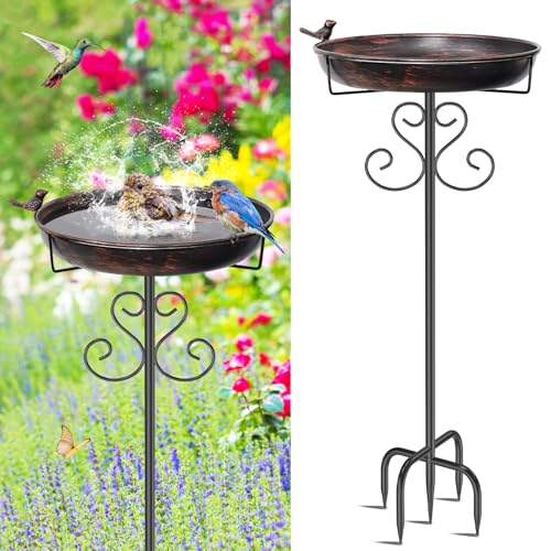 ODSNANIE Metall Vogeltränke Stehend, 103cm Vintage Stehend...