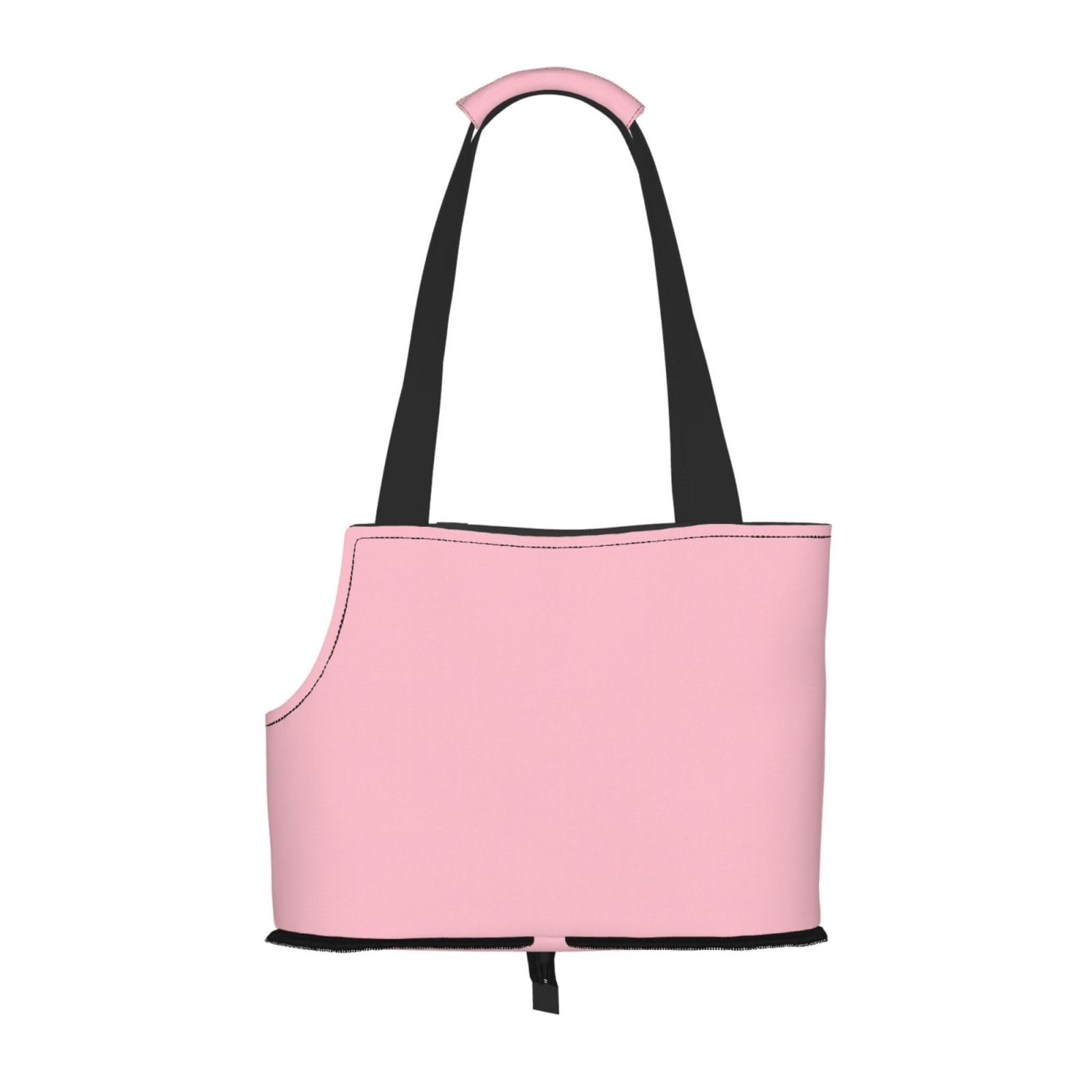 Solid Color Pink Pet Tote Bag - Waterproof and Wear-Resistant Portable Shoulder Bag for Small Dogs and Puppies