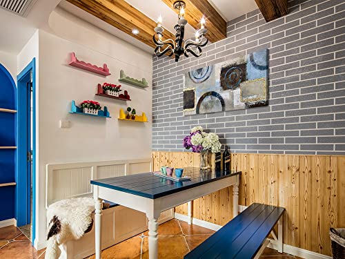 Acocifi Abstract Wall Art Geometric Canvas Circle Painting Neutral Picture Gray Beige Gold Foiled Textured Modern Artwork Framed For Living Room Bedroom Bathroom Office Home Decor Large Size 40"X20" #TOP5