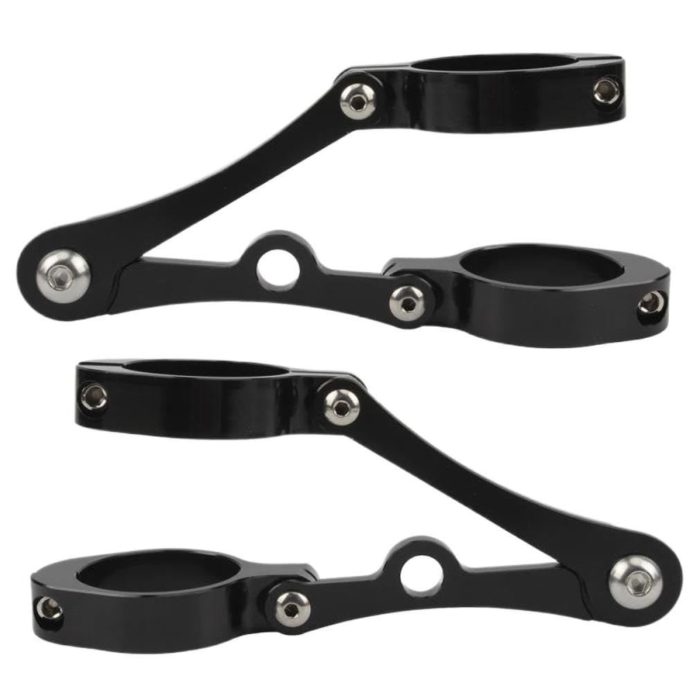 Ehxqaxzcf Black 1Pairs Cnc Motorcycle Headlight Bracket Fork Tube Compatible With Cafe Racer Mount Clamp Spotlight Holder 39-41Mm(Black 1Pairs)