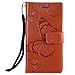 Produktbild DENDICO Sony Xperia Z3 Compact Hülle, PU Leder Handyhülle mit Standfunktion und Kartenfach, Magnetverschluss Flip Brieftasche Etui TPU Schutzhülle für Sony Xperia Z3 Compact - Orange