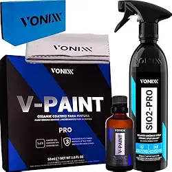 Vitrificador Automotivo P/Pintura V Paint 50ml + Sio2-pro
