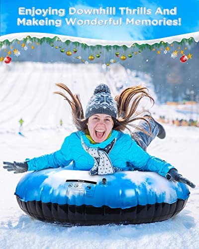 Hitop Snow Tube, Inflatable Snow Sled For Kids And Adults, Heavy Duty Snow Tube Made By Thickening Material Of 0.9Mm,Snow Toys Gifts For Kids Outdoor #TOP3