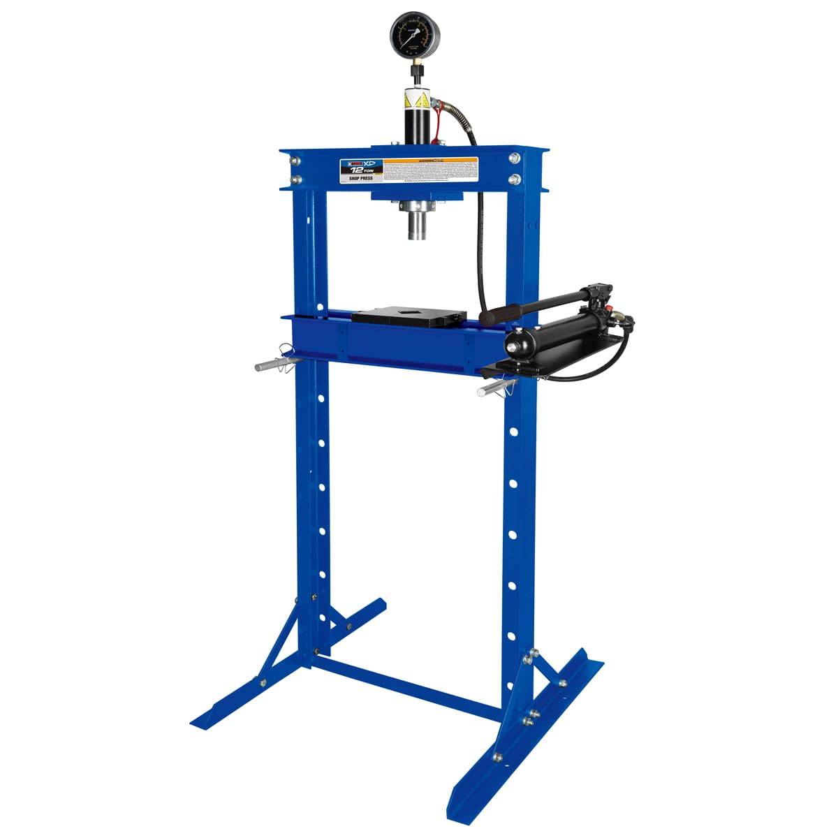 K Tool International 63611A 12 Ton Shop Press for Garages, Repair Shops, and DIY, 2,400 lbs. Capacity, 6.9